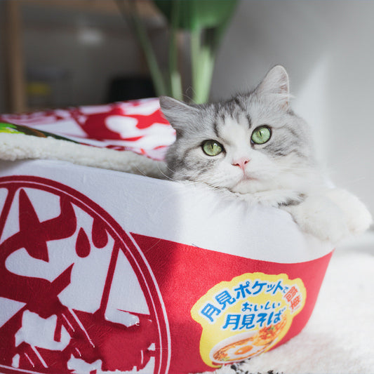 Instant Noodles Plush Cat's Nest
