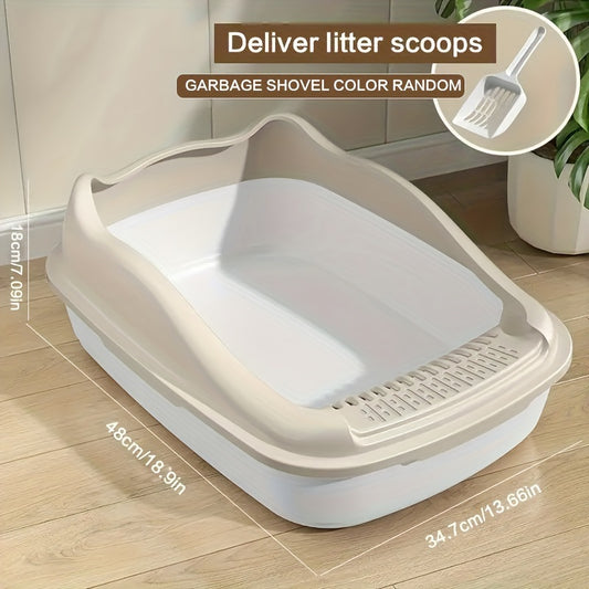 Extra-Large Semi-Enclosed Cat Litter Box