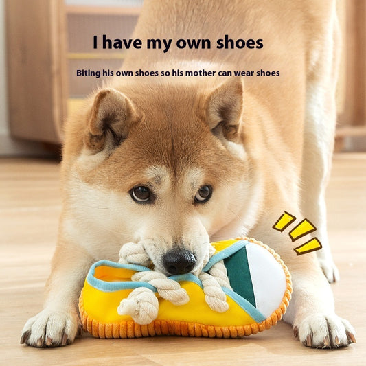 Squeaky Shoes Dog Toy
