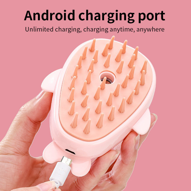 Baby Pink Pet Steam Brush