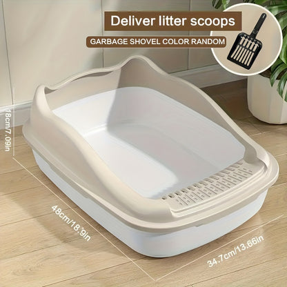 Extra-Large Semi-Enclosed Cat Litter Box