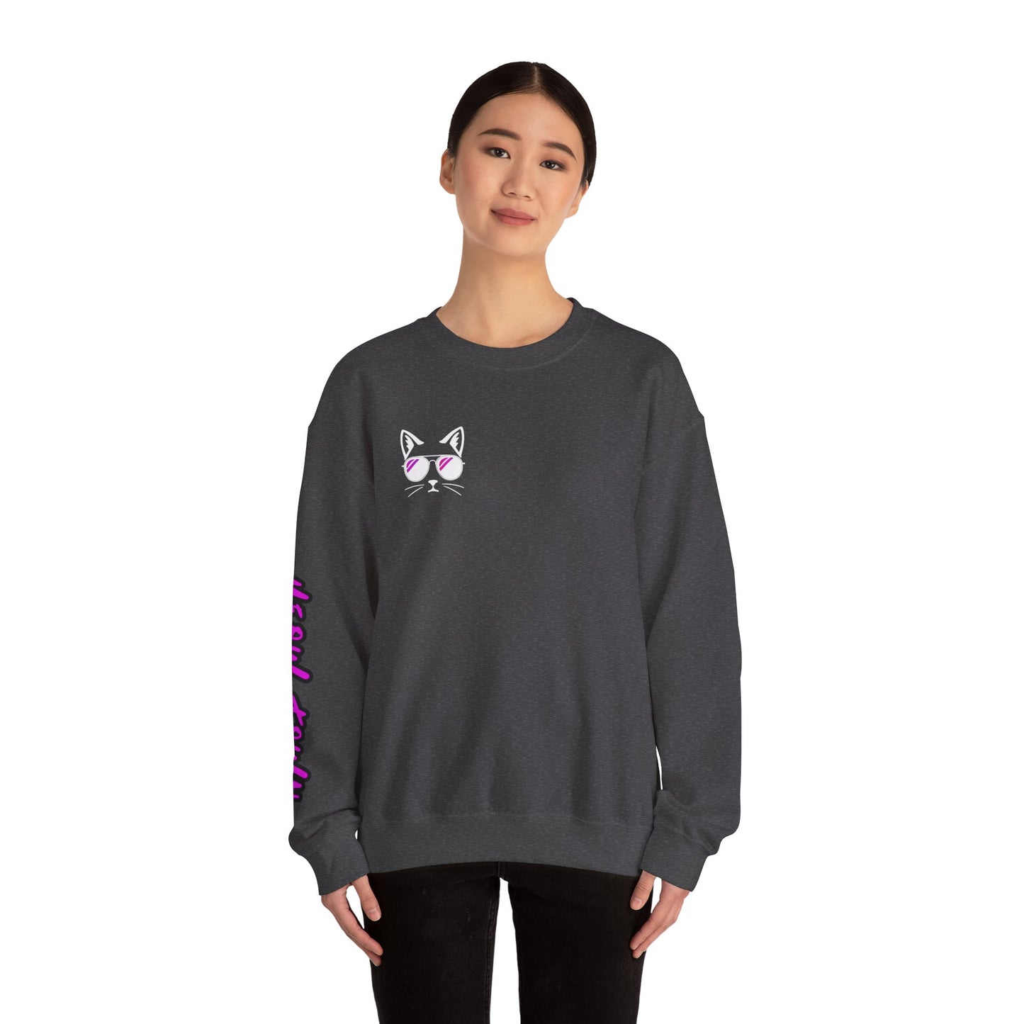 Meow Town Crewneck- Cool Cat