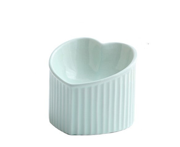 Pet Ceramic Bowl/ Inclined Heart