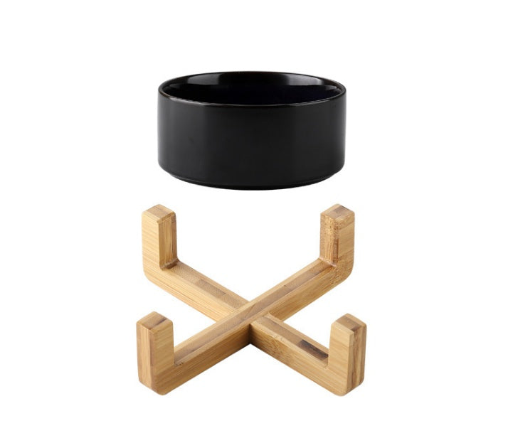 Sleek Black Pet Dish Sets