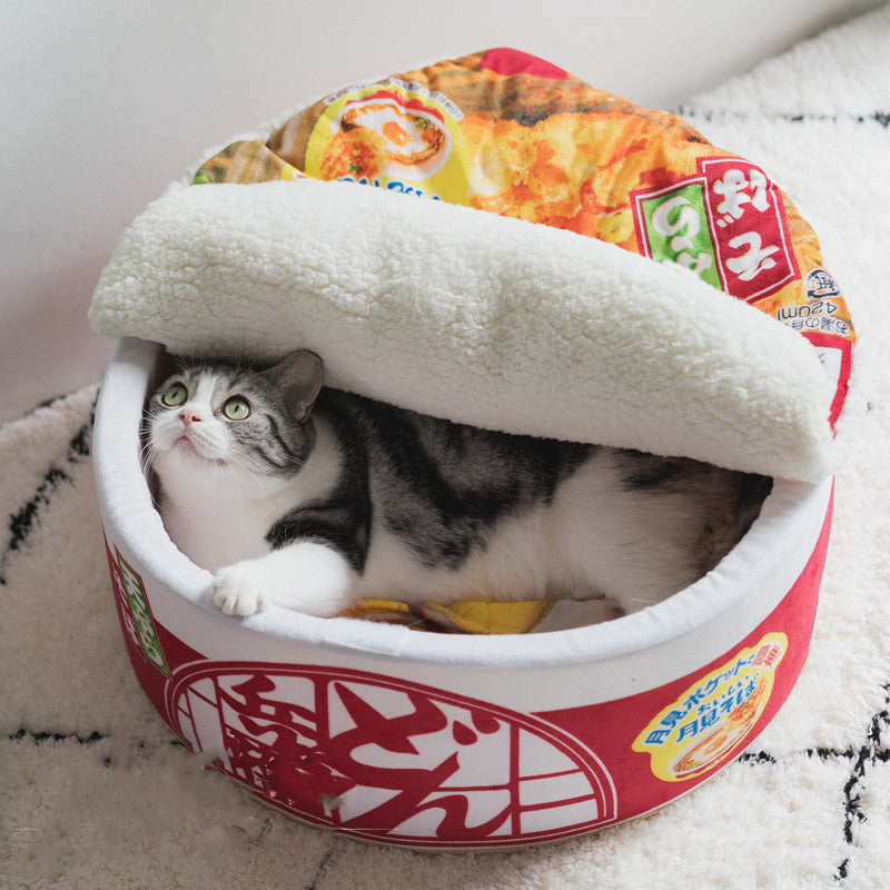 Instant Noodles Plush Cat's Nest