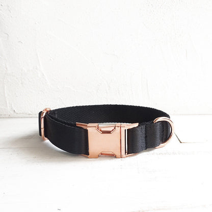 Luxe Black Dog Collar 🐾
