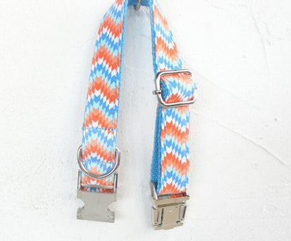 Tribal Orange and Blue Collar