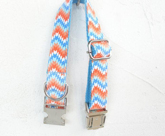 Tribal Orange and Blue Collar