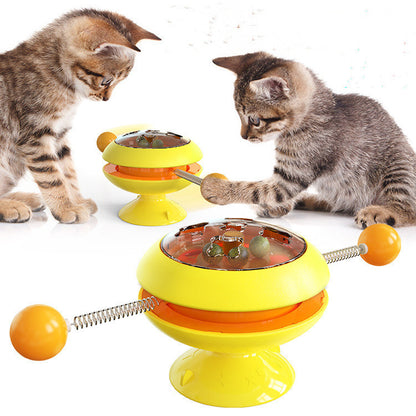 Rotatable Catnip Interactive Training toy