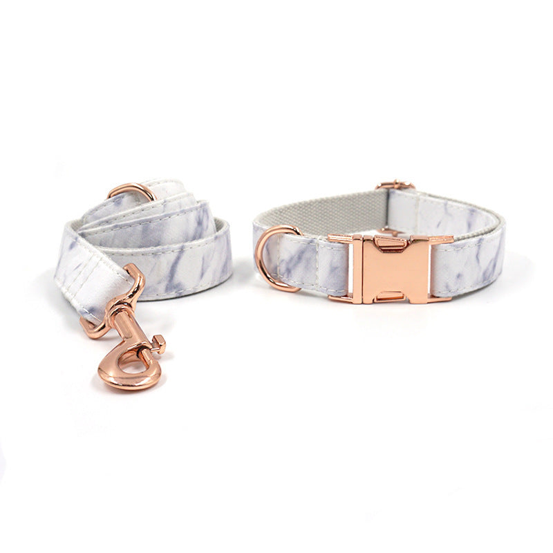 Marble Luxe Leash & Collar Set