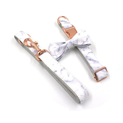 Marble Luxe Leash & Collar Set