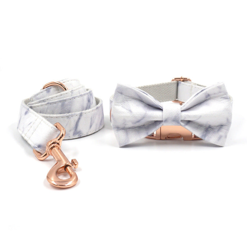 Marble Luxe Leash & Collar Set
