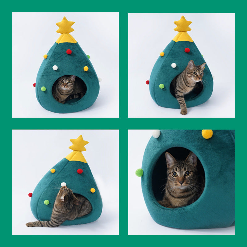 Pet Christmas Tree Cat Cat Bed