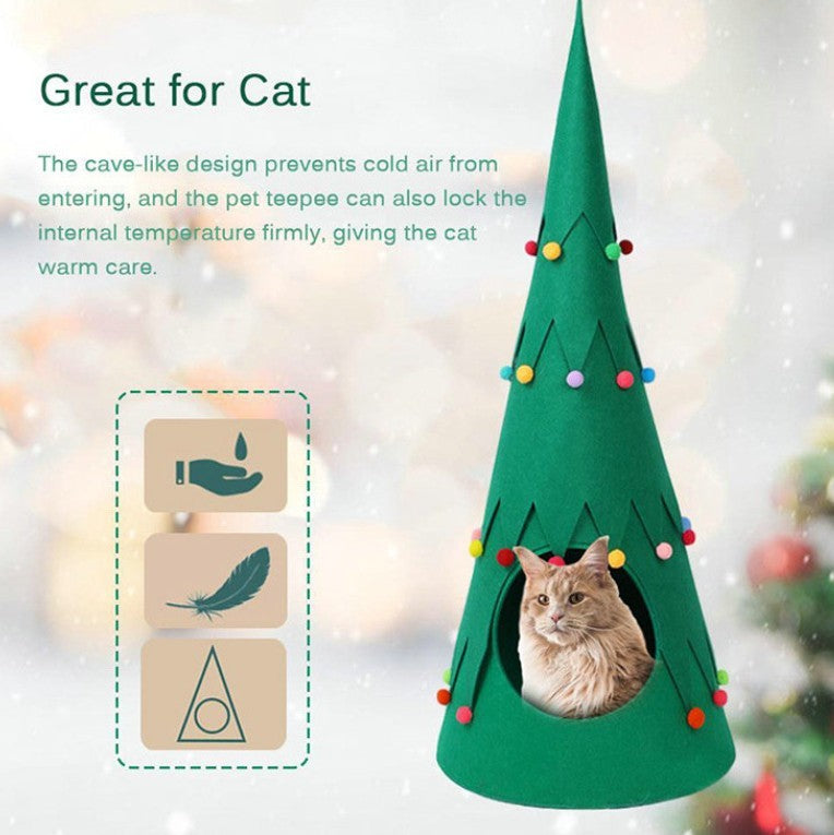 Pet Felt Christmas Tree Foldable Tent