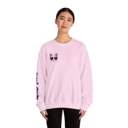 Cool Cat Crewneck Sweatshirt- MeowTown Crew