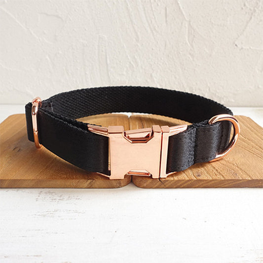 Luxe Black Dog Collar 🐾