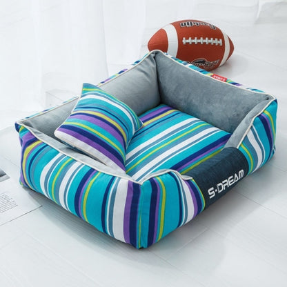 Oxford Cloth Striped Pet Bed