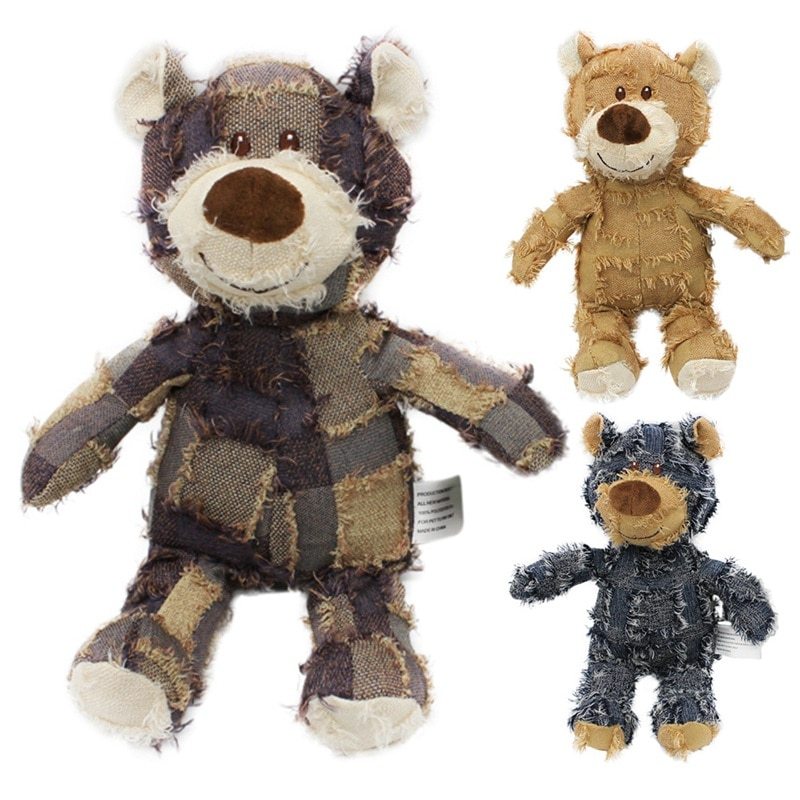 Patchy Dog Toy Bear