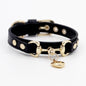 Genuine Leather Charm Pet Collar
