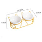Cute Cat Tall Ceramic Double Bowl Set