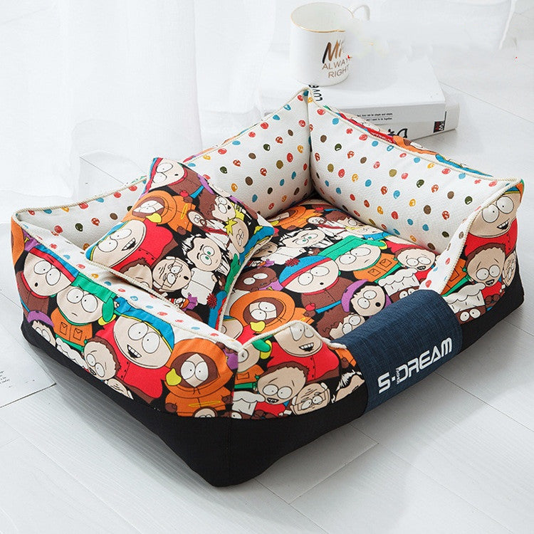 South Park and Prints Dog Bed