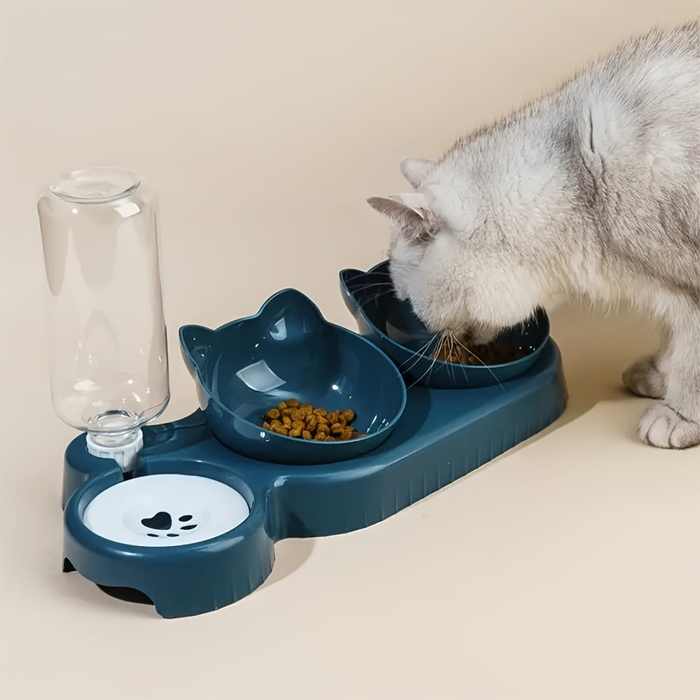 3-in-1 Ergonomic Cat Feeding Station
