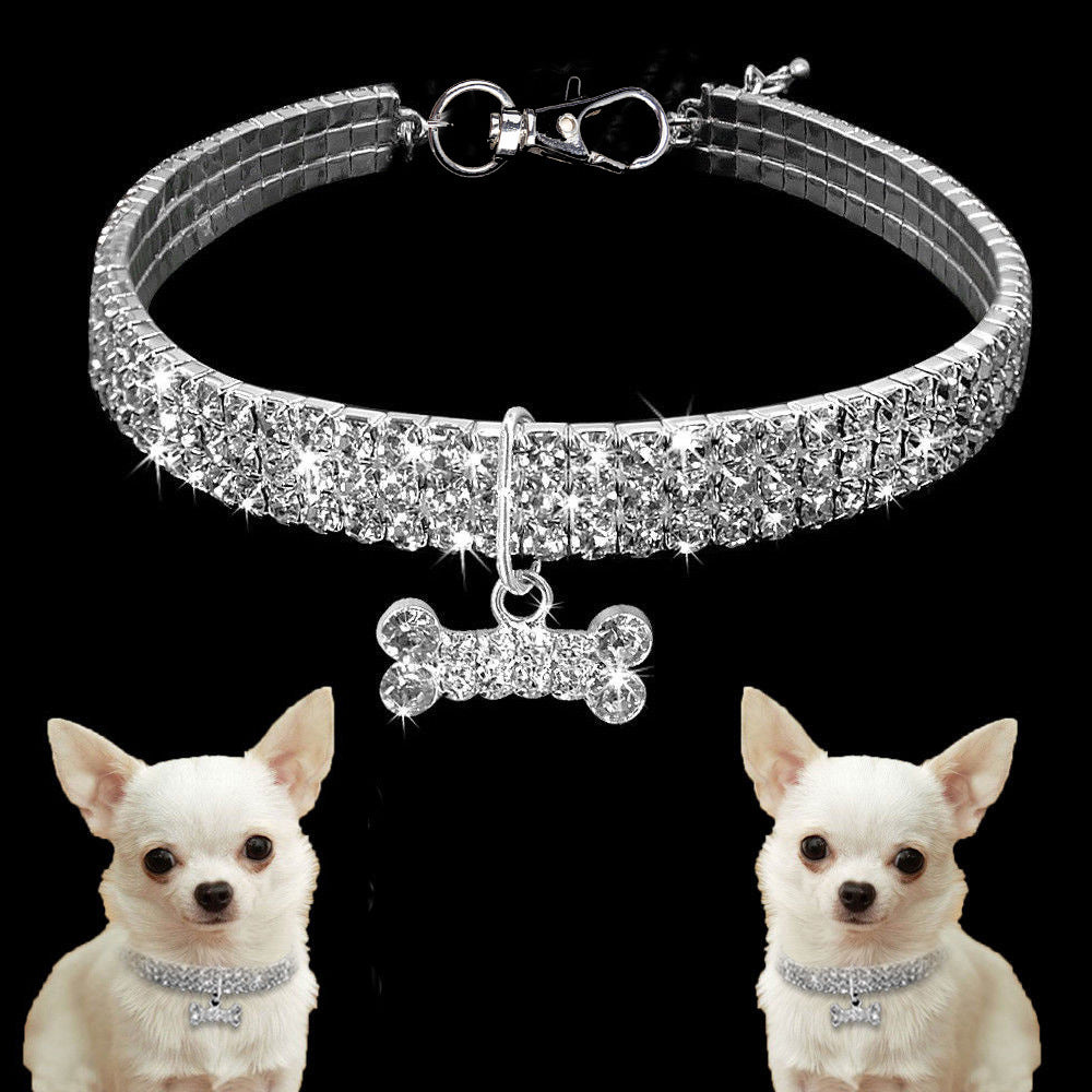 💎 Bling Rhinestone Dog Collar