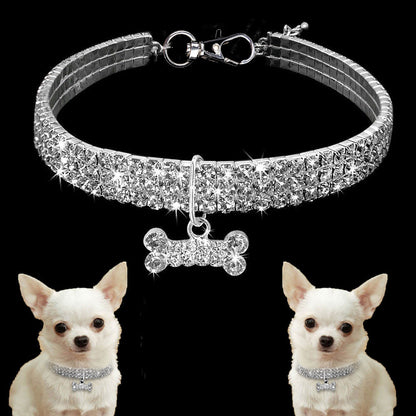 💎 Bling Rhinestone Dog Collar