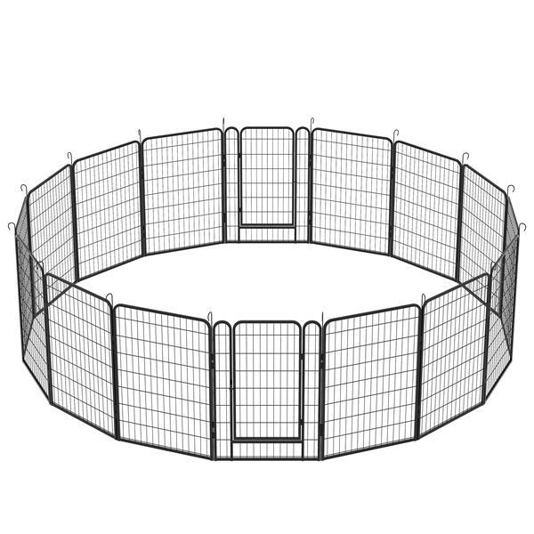 16 Pieces Of Heavy-duty Metal Pet Fence