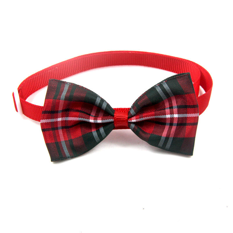 Plaid Pet Tie Cat DogAccessories