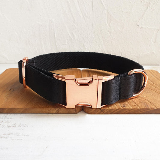 Luxe Black Dog Collar 🐾