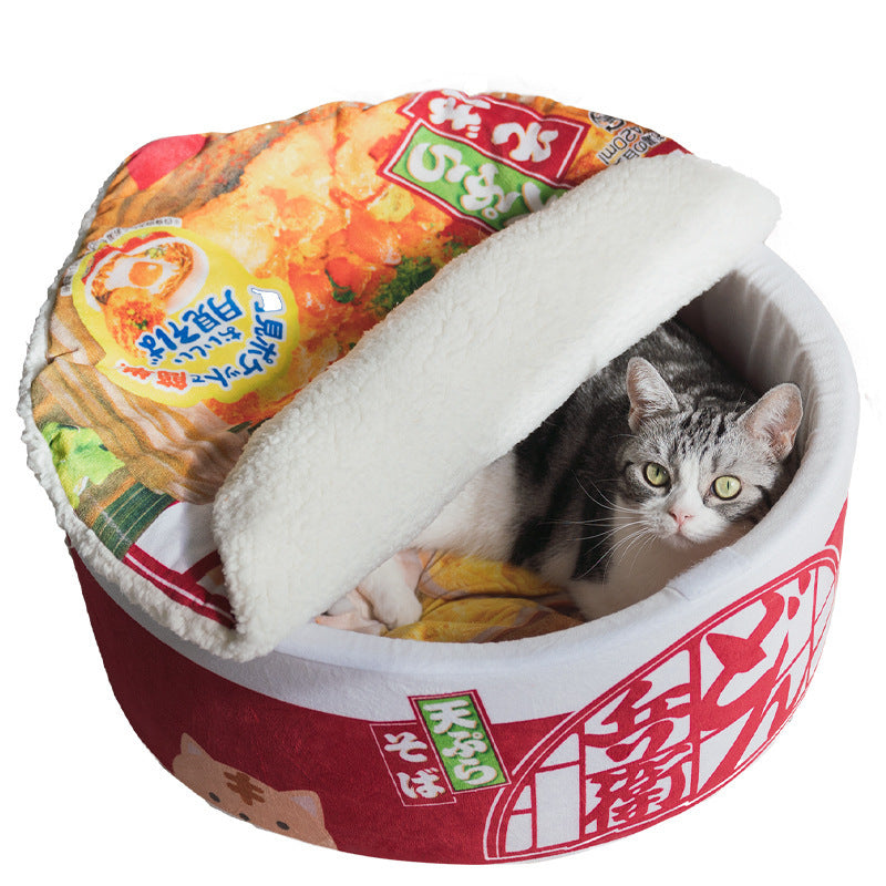 Instant Noodles Plush Cat's Nest