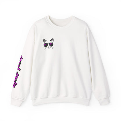Cool Cat Crewneck Sweatshirt- MeowTown Crew