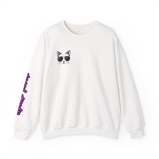 Cool Cat Crewneck Sweatshirt- MeowTown Crew