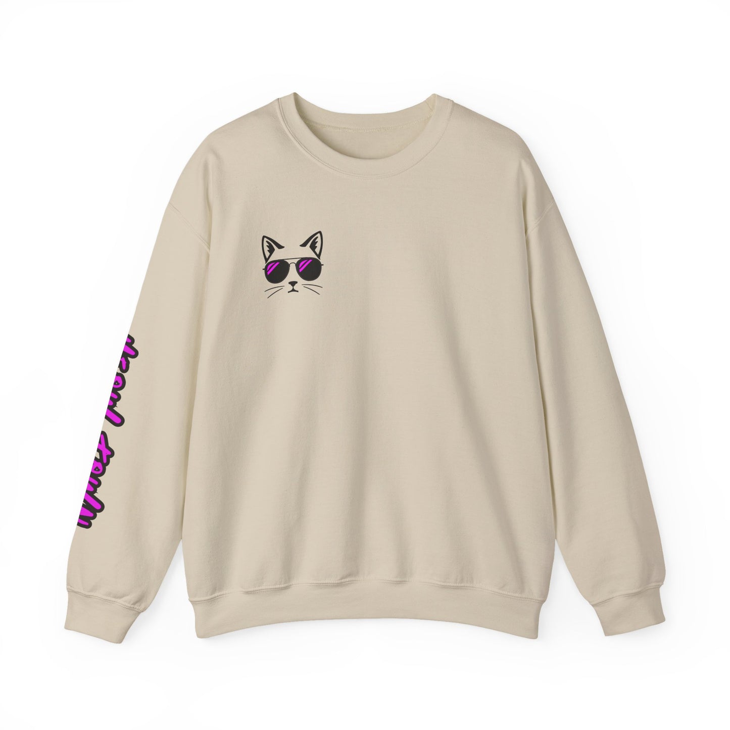 Cool Cat Crewneck Sweatshirt- MeowTown Crew