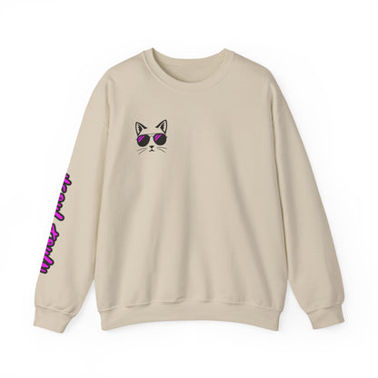 Cool Cat Crewneck Sweatshirt- MeowTown Crew