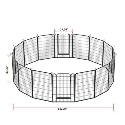 16 Pieces Of Heavy-duty Metal Pet Fence