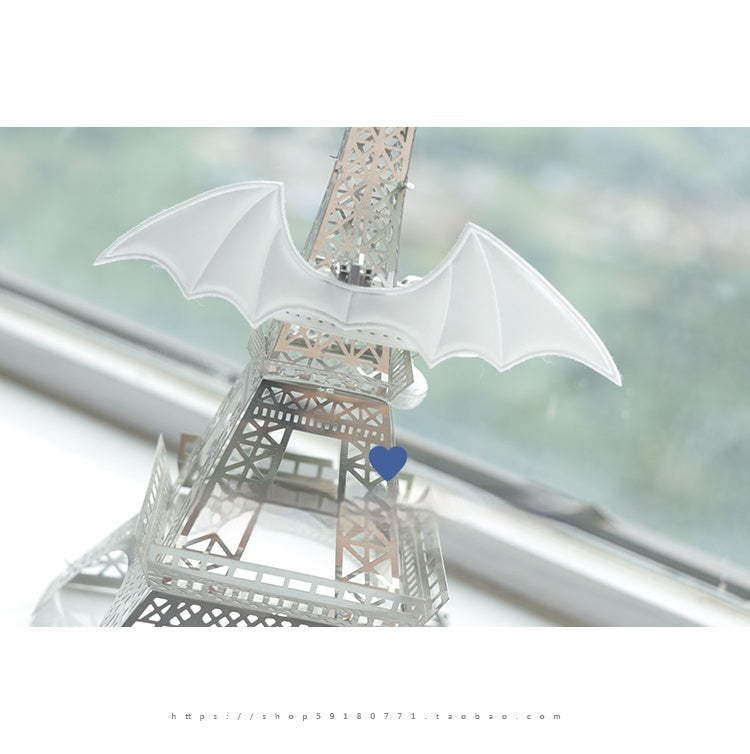 Little Devil Wings Bell Leather Collar