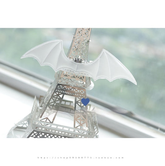 Little Devil Wings Bell Leather Collar