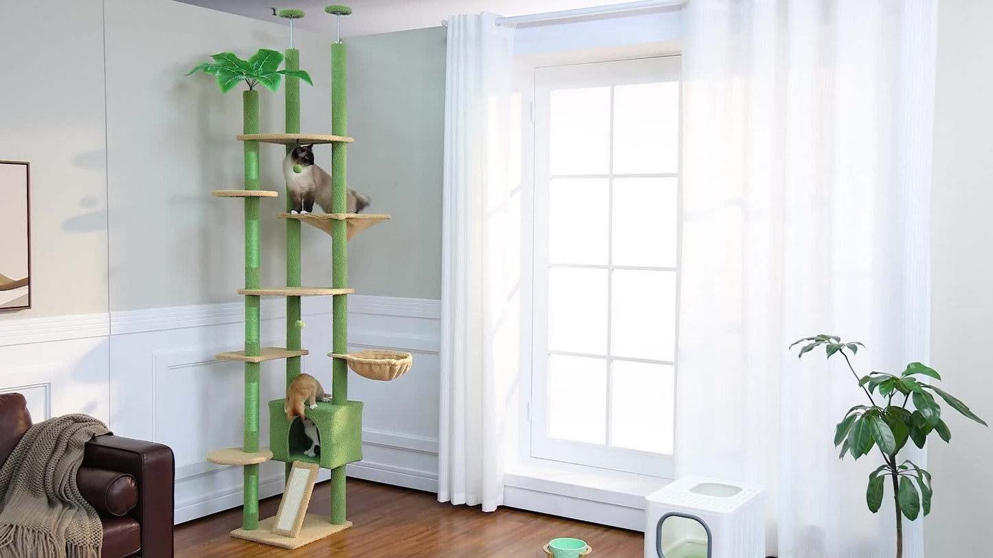 3 Hammocks Floor to Ceiling Cat Tree