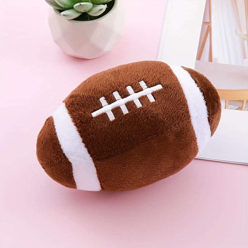Festive Plush Tennis/ Football Ball Dog Toy