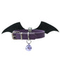 Little Devil Wings Bell Leather Collar