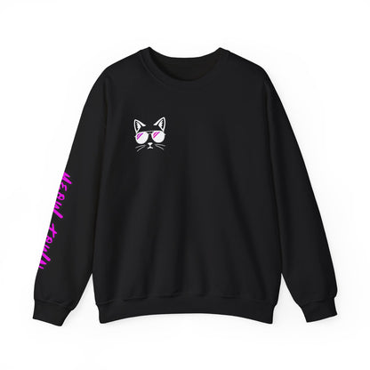 Meow Town Crewneck- Cool Cat