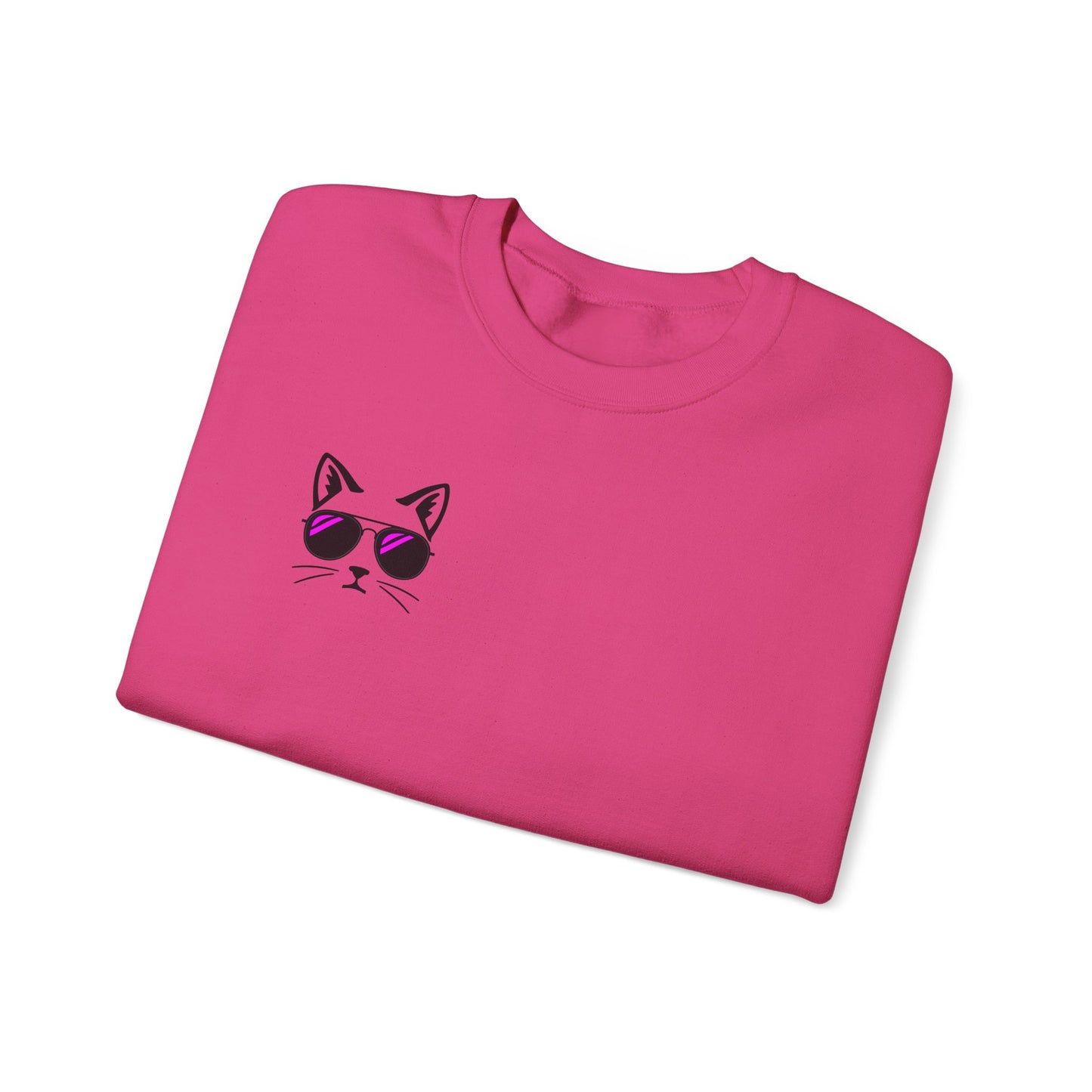 Cool Cat Crewneck Sweatshirt- MeowTown Crew