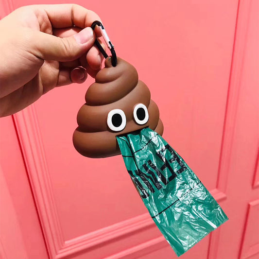 Poop Emoji Doggy Bag Holder
