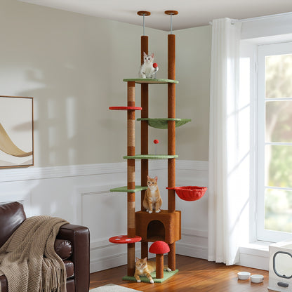 3 Hammocks Floor to Ceiling Cat Tree