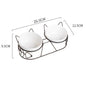 Cute Cat Tall Ceramic Double Bowl Set