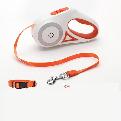 Retractable Leash And Dog Collar Spotlight traction