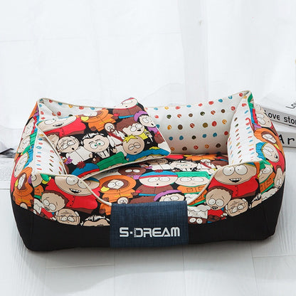 South Park and Prints Dog Bed