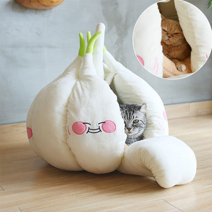 Garlic Cat Bed Cave 🧄